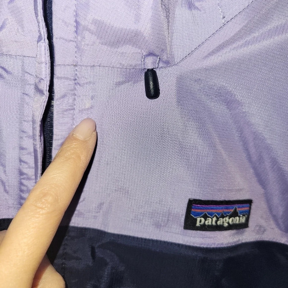 Patagonia nylon  hooded shell windbreaker jacket two toned purple small - Picture 5 of 12